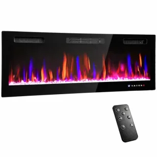 Elektrische sfeerhaard zwart