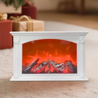 Elektrische Tafelhaard Sfeerhaard - Wit 33 x 10,8 x 21 cm