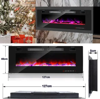 Elektrische wandhaard 127 cm