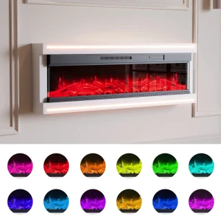 Elektrische wandhaard 50"