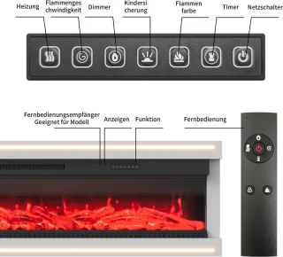 Elektrische wandhaard 60" 750/1500W