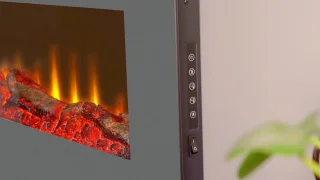 Elektrische wandhaard grijs