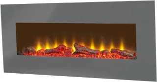 Elektrische wandhaard grijs