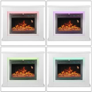 Elektrische Wandhaard Houten Frame