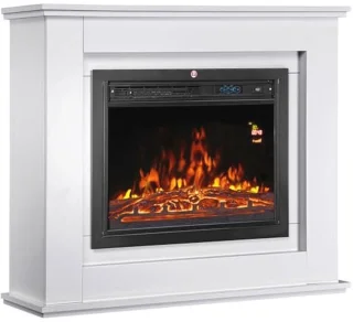 Elektrische Wandhaard Houten Frame