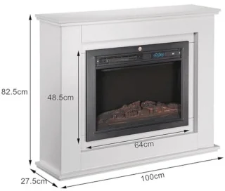 Elektrische Wandhaard Houten Frame