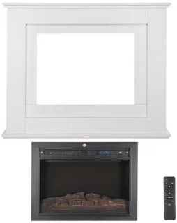 Elektrische Wandhaard Houten Frame