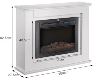 Elektrische Wandhaard Houten Frame