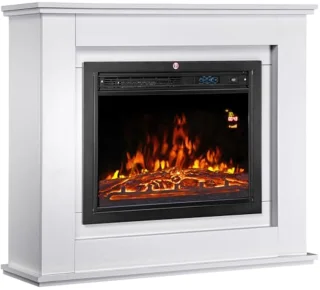 Elektrische Wandhaard Houten Frame