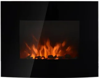 Elektrische wandhaard in zwart