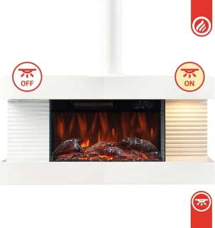 Elektrische Wandhaard Wit