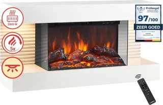 Elektrische Wandhaard Wit