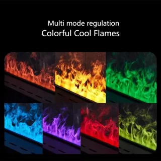 Elektrische waterdamphaard 1000mm Colorful Flame Color