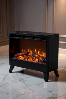 Evandale luxe elektrische sfeerhaard vrijstaand gietijzer design