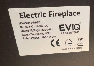 EVIQ Amber 23 inch Inbouw elektrische haard