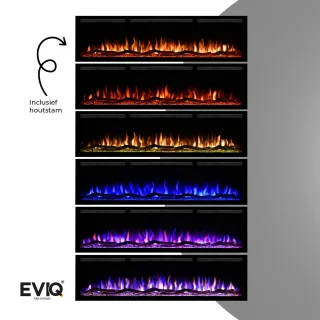 EVIQ Diamond 72 inch Elektrische Sfeerhaard Zwart