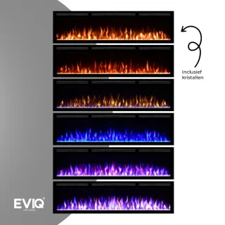 EVIQ Diamond 72 inch Elektrische Sfeerhaard Zwart