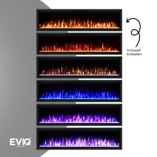 EVIQ Royal Paris 72 inch Elektrische Sfeerhaard Zwart