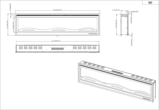 Evoke Slimline 60 Elektrische Inbouw Sfeerhaard Cinewall