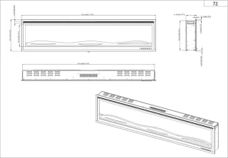 Evoke Slimline 72 Elektrische Sfeerhaard Inbouw 183x43 cm