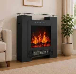 FireGlow Pro elektrische sfeerhaard, zwart