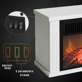 Wat vinden we goed aan de Florixa® Elektrische sfeerhaard met schouw - wit