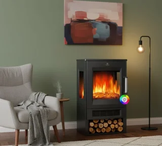De Furniture Land Elektrische Wandhaard in één oogopslag