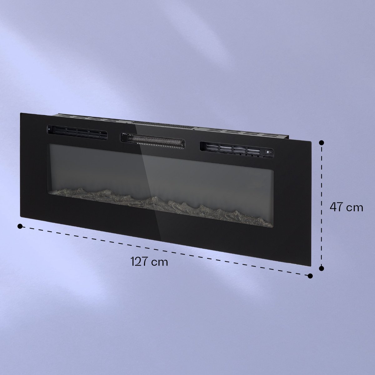 Galeras electrische wand- en inbouwhaard 1800W