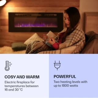 Galeras electrische wand- en inbouwhaard 1800W