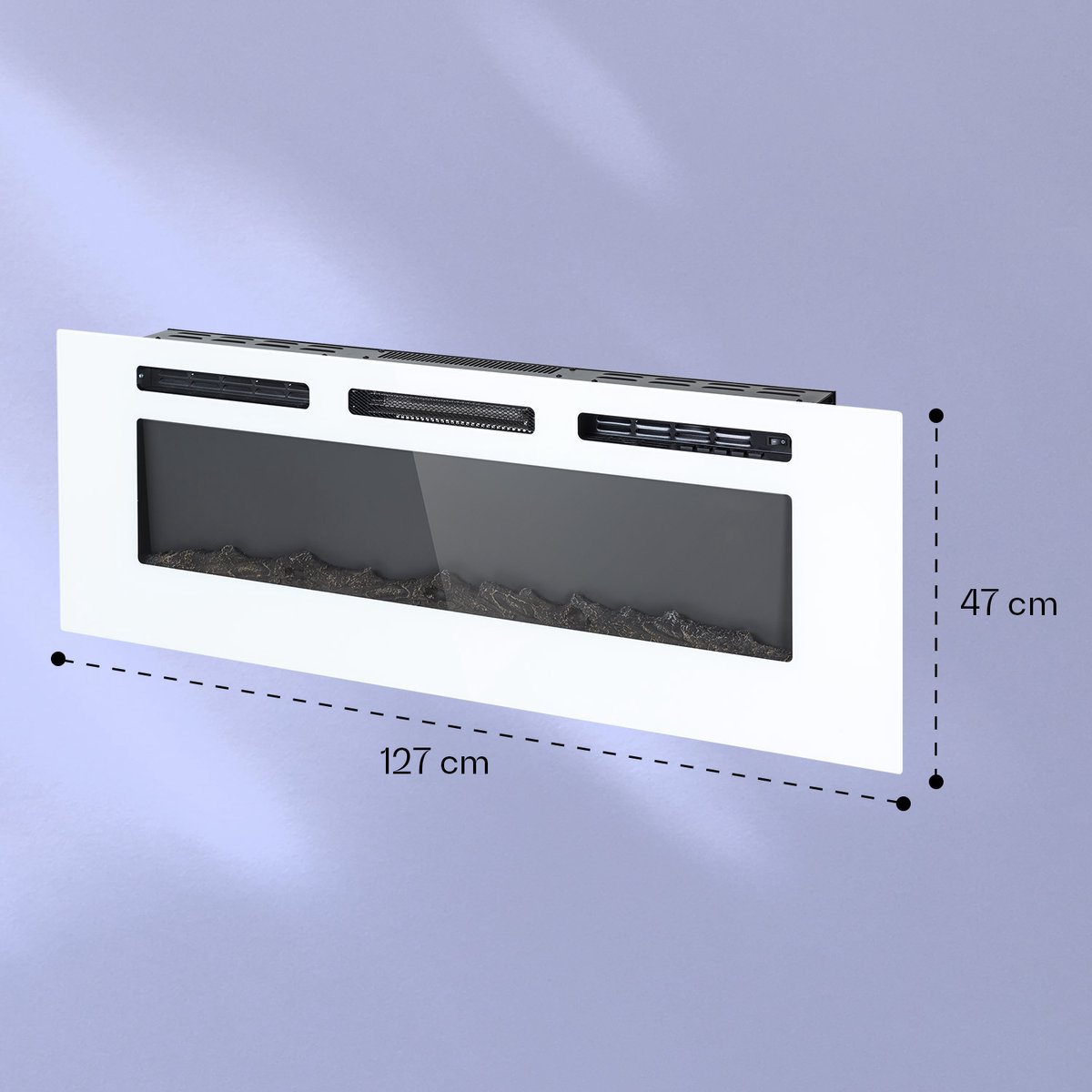 Galeras elektrische wand- en inbouwhaard 1800 W