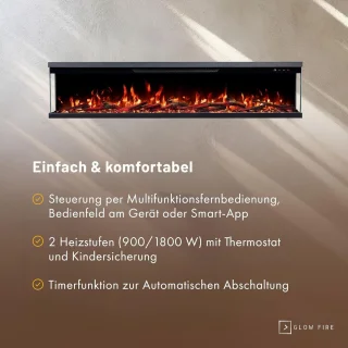 Ganeey FlameLux 3D Elektrische Inbouwhaard 152 cm