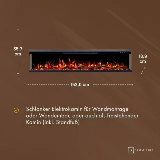 Ganeey FlameLux 3D Elektrische Inbouwhaard 152 cm