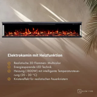 Ganeey FlameLux 3D Elektrische Inbouwhaard 183 cm
