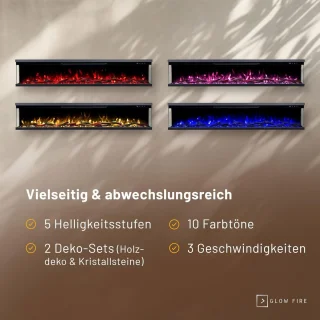 Ganeey FlameLux 3D Elektrische Inbouwhaard 183 cm