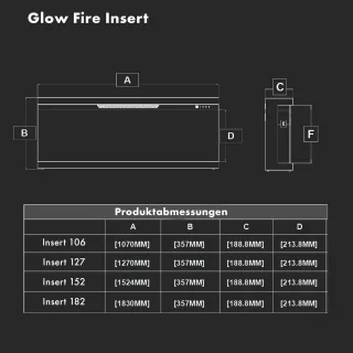 Ganeey FlameLux 3D Elektrische Inbouwhaard 183 cm