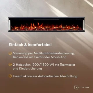 Ganeey FlameLux 3D Elektrische Inbouwhaard 183 cm