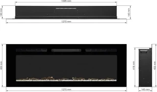 Ganeey LumaFire AF50WR Elektrische wand- en inbouwhaard