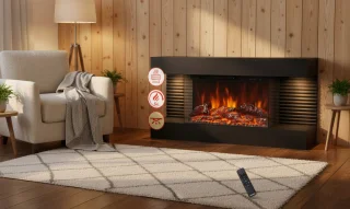Ganeey Luxe Elektrische Wandhaard 82 cm - Zwart
