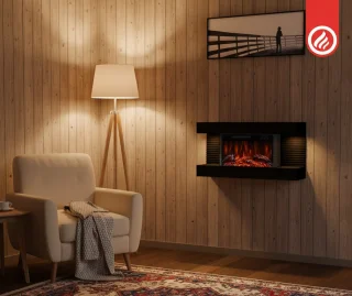 Ganeey Luxe Elektrische Wandhaard 82 cm - Zwart