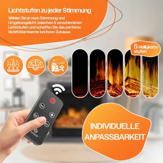Ganeey® Vrijstaande elektrische haard houtdesign