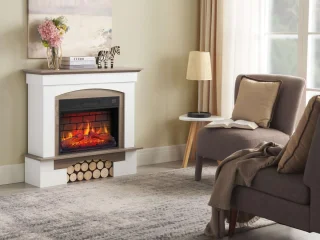 Ganeey Woodstone Luxe 3D LED Elektrische Open Haard Vrijstaand