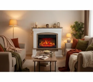 Ganeey Woodstone Luxe 3D LED Elektrische Open Haard Vrijstaand