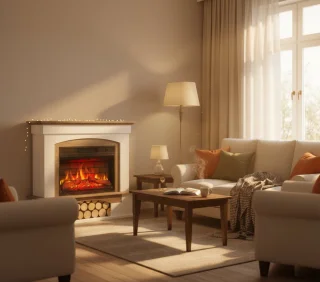 Ganeey Woodstone Luxe 3D LED Elektrische Open Haard Vrijstaand