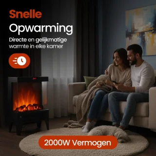 Golermo Elektrische Sfeerhaard 2000W Zwart