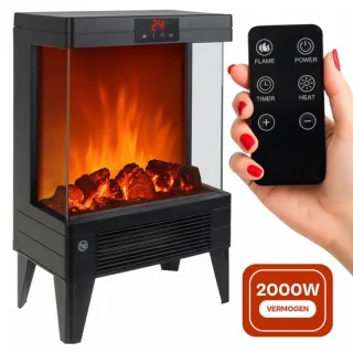 Golermo Elektrische Sfeerhaard 2000W Zwart