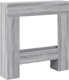 Haard van hout 81x18x82cm grijs sonoma eiken