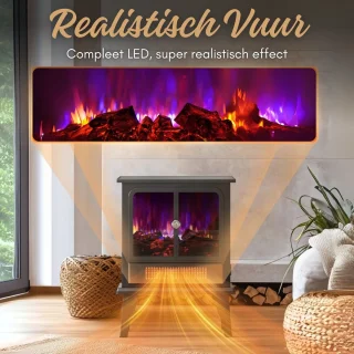 HB Sfeerhaard Elektrisch Zwart 2000W Vrijstaand