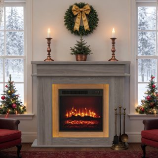 De Hearth Elektrische Kachel met Mantel 101x34,5x88,8 cm in één oogopslag