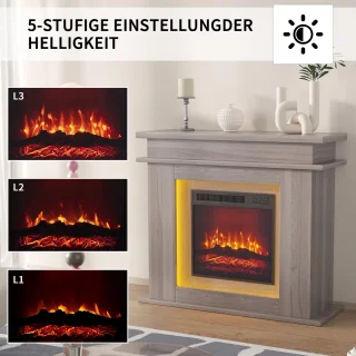 Hearth Elektrische Kachel met Mantel 101x34,5x88,8 cm
