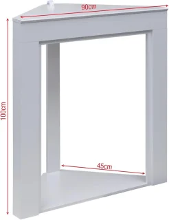 Hoekhaard Schouw MDF Wit